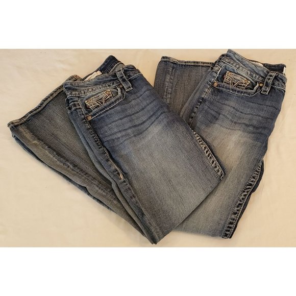 VIGOSS Bootcut Embroidered V Back Pocket Stretch Jeans ~ Sz 2 (2 Pairs) - Picture 3 of 9